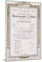 Playbill of Benvenuto Cellini by Hector Louis Berlioz, Theatre Des Champs-Elysees, 1913-null-Mounted Giclee Print