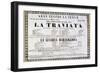 Playbill of the Premiere of La Traviata, Opera by Giuseppe Verdi-null-Framed Giclee Print