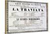 Playbill of the Premiere of La Traviata, Opera by Giuseppe Verdi-null-Stretched Canvas