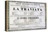 Playbill of the Premiere of La Traviata, Opera by Giuseppe Verdi-null-Stretched Canvas