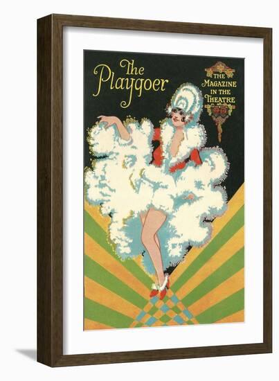 Playbill with Dancing Girl-null-Framed Art Print