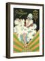 Playbill with Dancing Girl-null-Framed Art Print