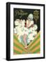 Playbill with Dancing Girl-null-Framed Art Print