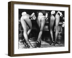 Playboy Bunnies Will Challenge Press Club Rabbits at the Press Club, February 1978-null-Framed Premium Photographic Print