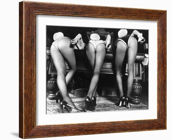 Playboy Bunnies Will Challenge Press Club Rabbits at the Press Club, February 1978-null-Framed Photographic Print