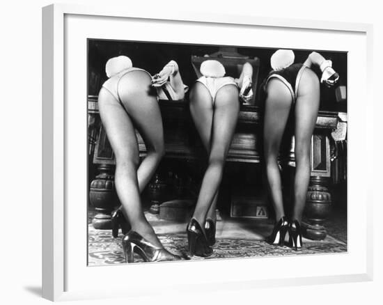 Playboy Bunnies Will Challenge Press Club Rabbits at the Press Club, February 1978-null-Framed Photographic Print