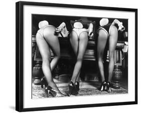 Playboy Bunnies Will Challenge Press Club Rabbits at the Press Club, February 1978-null-Framed Photographic Print