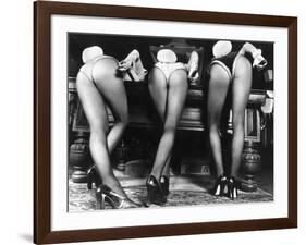 Playboy Bunnies Will Challenge Press Club Rabbits at the Press Club, February 1978-null-Framed Photographic Print