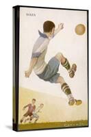 Player Clears the Ball in an Acrobatic Manner-null-Stretched Canvas