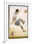 Player Clears the Ball in an Acrobatic Manner-null-Framed Photographic Print