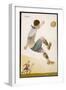 Player Clears the Ball in an Acrobatic Manner-null-Framed Photographic Print