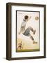 Player Clears the Ball in an Acrobatic Manner-null-Framed Photographic Print