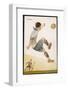 Player Clears the Ball in an Acrobatic Manner-null-Framed Photographic Print