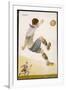 Player Clears the Ball in an Acrobatic Manner-null-Framed Photographic Print