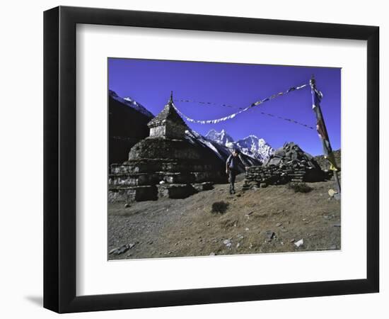 Player Flags, Nepal-Michael Brown-Framed Photographic Print