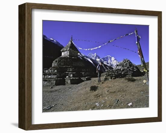 Player Flags, Nepal-Michael Brown-Framed Photographic Print