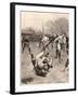 Player Making a Tackle in a Rugby Game-Ernest Prater-Framed Art Print