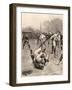 Player Making a Tackle in a Rugby Game-Ernest Prater-Framed Art Print