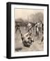 Player Making a Tackle in a Rugby Game-Ernest Prater-Framed Art Print