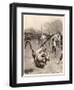 Player Making a Tackle in a Rugby Game-Ernest Prater-Framed Art Print