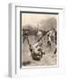 Player Making a Tackle in a Rugby Game-Ernest Prater-Framed Art Print