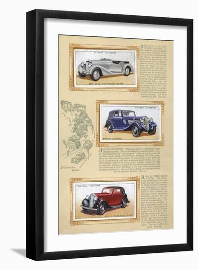 Player Motor Cars: Bentley, Brough and B.S.A.-null-Framed Art Print