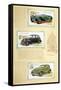 Player Motor Cars: Jaguar, Flying Standard and Studebaker-null-Framed Stretched Canvas