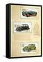 Player Motor Cars: Jaguar, Flying Standard and Studebaker-null-Framed Stretched Canvas