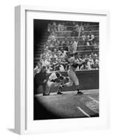 Player Stan Musial Making His 3000Th. Hit-null-Framed Premium Photographic Print