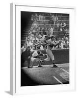 Player Stan Musial Making His 3000Th. Hit-null-Framed Premium Photographic Print