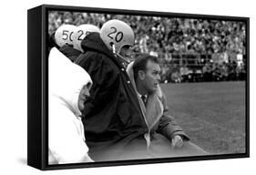 Players and their Coach, Murray Warmath, Minnesota-Iowa Game, Minneapolis, November 1960-Francis Miller-Framed Stretched Canvas