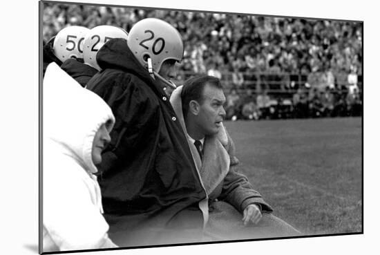 Players and their Coach, Murray Warmath, Minnesota-Iowa Game, Minneapolis, November 1960-Francis Miller-Mounted Photographic Print