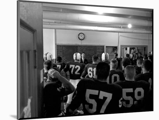 Players and their Coach, Murray Warmath, Minnesota-Iowa Game, Minneapolis, November 1960-Francis Miller-Mounted Photographic Print