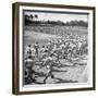 Players Running During the Dodgers Spring Training-George Silk-Framed Photographic Print