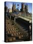 Playfair Steps and Parliament, Edinburgh, Scotland-Neale Clarke-Stretched Canvas