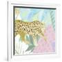 Playful Cheetah in Yellow-Elizabeth Medley-Framed Art Print