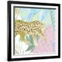 Playful Cheetah in Yellow-Elizabeth Medley-Framed Art Print