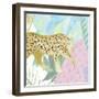 Playful Cheetah in Yellow-Elizabeth Medley-Framed Art Print