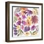 Playful Dancing Garden-Lora Gold-Framed Art Print