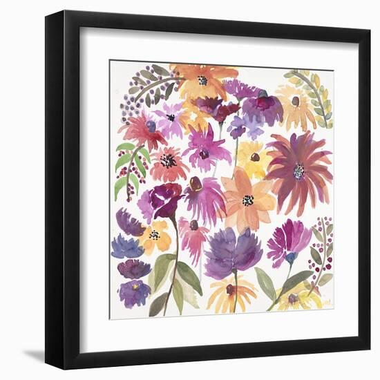 Playful Dancing Garden-Lora Gold-Framed Art Print