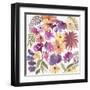 Playful Dancing Garden-Lora Gold-Framed Art Print