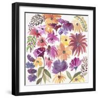 Playful Dancing Garden-Lora Gold-Framed Art Print