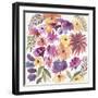 Playful Dancing Garden-Lora Gold-Framed Art Print