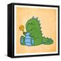 Playful Dino-Marcus Prime-Framed Stretched Canvas