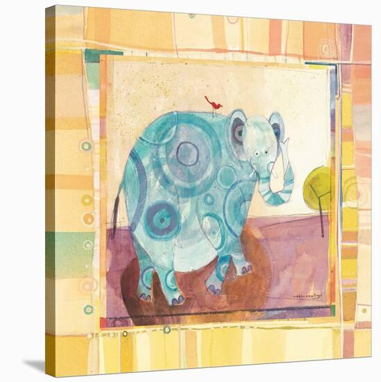 Playful Elephant-Robbin Rawlings-Stretched Canvas