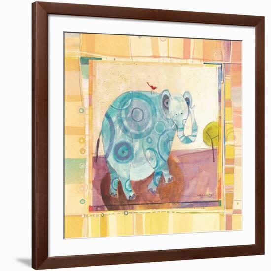 Playful Elephant-Robbin Rawlings-Framed Art Print