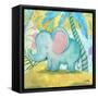 Playful Elephant-Elizabeth Medley-Framed Stretched Canvas