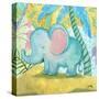 Playful Elephant-Elizabeth Medley-Stretched Canvas