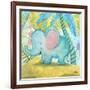 Playful Elephant-Elizabeth Medley-Framed Art Print