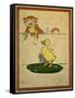 Playful English Illustration of Cats and Duck by Cecil Aldin, Ca. 1910.-Cecil Aldin-Framed Stretched Canvas